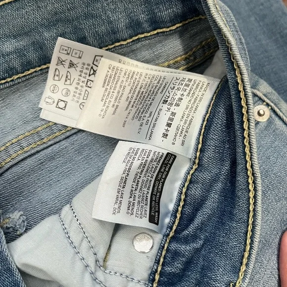 Levis 524 Jeans Womens 25 Too Superlow Skinny Medium Wash Stretch (8) - Picture 6 of 6